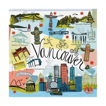 Trademark Fine Art Farida Zaman 'Global Travel V' Canvas Art, 14x14 WAP11868-C1414GG